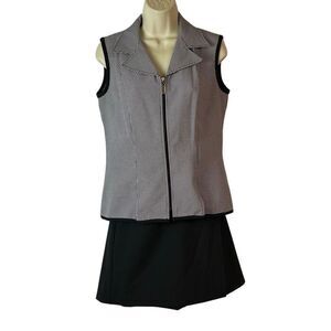 Fashion Bug Vintage Zip Up Sleeveless Top and Skort Set Size 6 Franny Fine